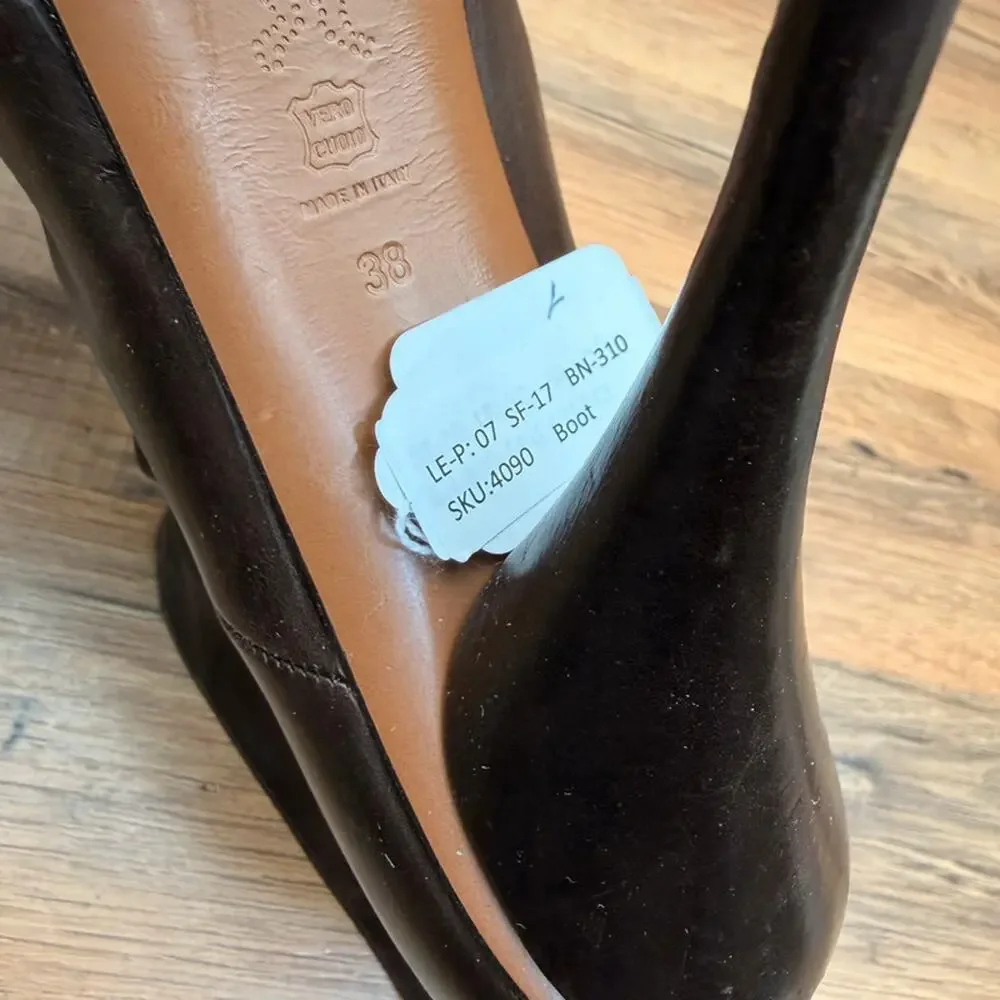 Marni  Platform  size 7 Stiletto Heeled Booties women Brown Leather